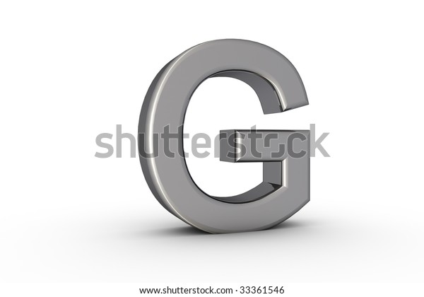 3d Font Alphabet Letter G Chrome のイラスト素材