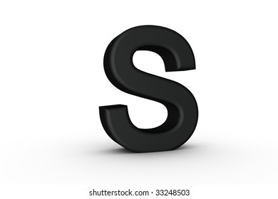 3d Font Alphabet Letter S Black Stock Illustration 33248503 | Shutterstock