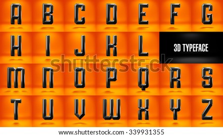 3d font rendered with studio lighting and shadows.