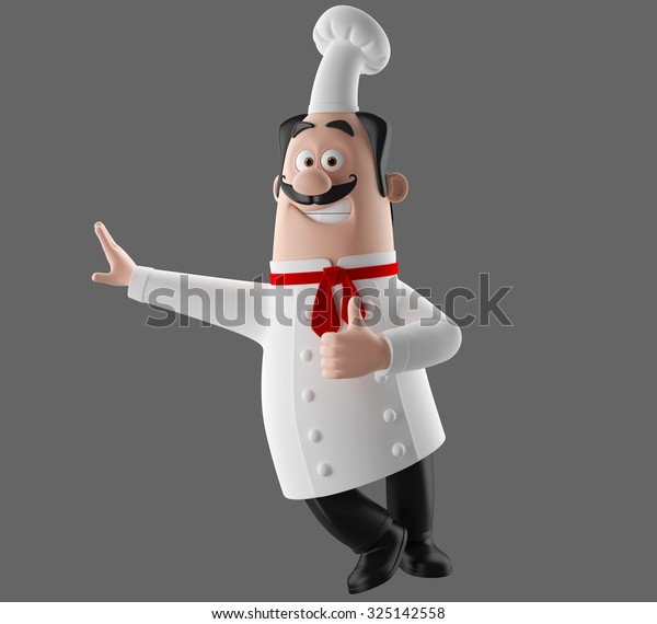 背景にない3d面白い漫画のレストランキャラクター メリークックアイコン ピザシェフの男性 料理人 のイラスト素材