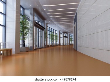 3d Futuristic Corridor,lobby