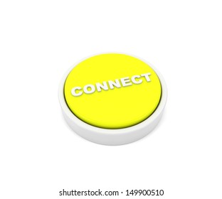 3D generated Button with the text connect