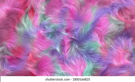 3D generated, pastel, colorful, fluffy fur background