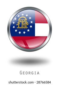 3d Georgia Flag Button Illustration On Stock Illustration 28766584 ...