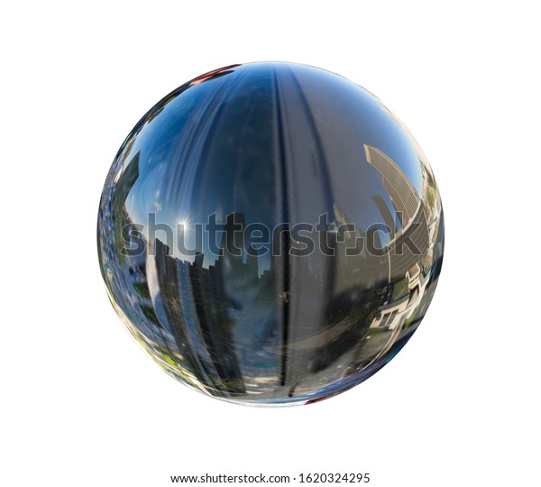 Download 3d Glass Sphere World Isolated On Stock Illustration 1620324295