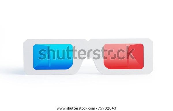 3d Glasses On Black Background Stock Illustration 75982843