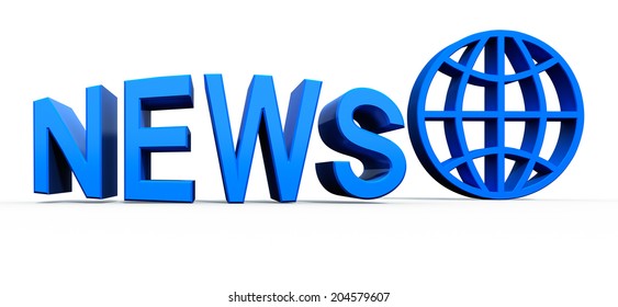 3d Globe Word News Blue Stock Illustration 204579607 | Shutterstock