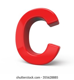 3d Glossy Red Letter C Isolated Stock Illustration 355628885 | Shutterstock