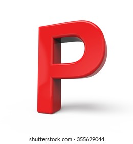 3d Glossy Red Letter P Isolated Stock Illustration 355631498 | Shutterstock