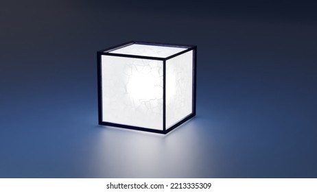 3D Glowing Cube Hd Wallpaper 4k 3d Graphics Blooming Cube Concept