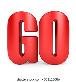 3d Go Word On White Background Stock Illustration 381116086 | Shutterstock