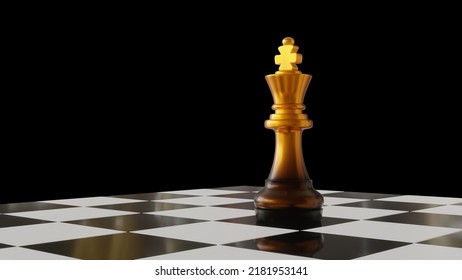 3d Gold Chess King Chess Board Stock Illustration 2181953141 | Shutterstock