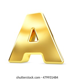 3d Gold Letter Isolated White Background Stock Illustration 479931484 ...