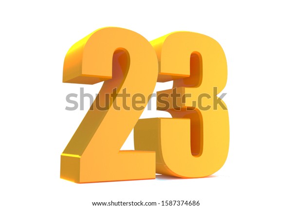 3d Gold Number 23 Isolated On Stock Illustration 1587374686 | Shutterstock