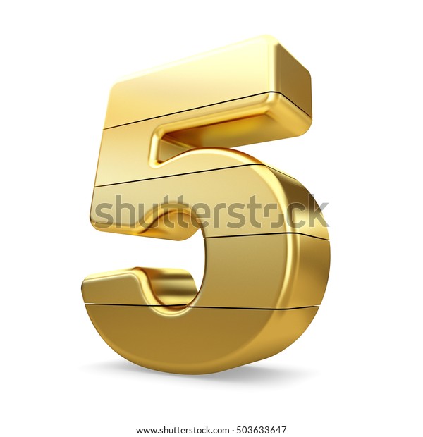 3d Gold Number 5 Five Isolated Stock Illustration 503633647 | Shutterstock