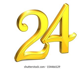 Number 24 Gold Stock Illustrations Images Vectors Shutterstock