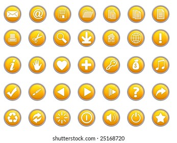 3d Gold Web Icons Set Computer Stock Illustration 25168720 | Shutterstock