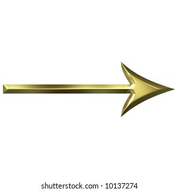 3d Golden Arrow Stock Illustration 10137274