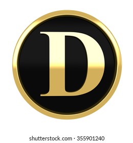 3d golden circle letter d gold stock illustration 355901240 shutterstock