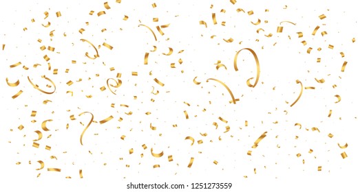 3D Golden Confetti stock Image
