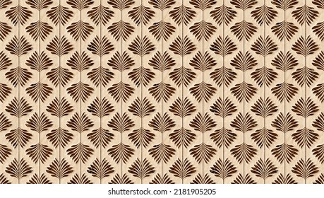 3D Golden Embossed Flower Palling Flex Wallpaper