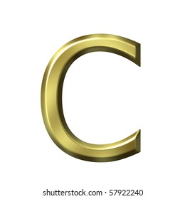 C Isolated Golden Letters Diamonds On Stock Illustration 394739599