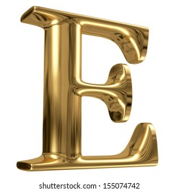 Golden Matte Letter E Jewellery Font Stock Illustration 158657021