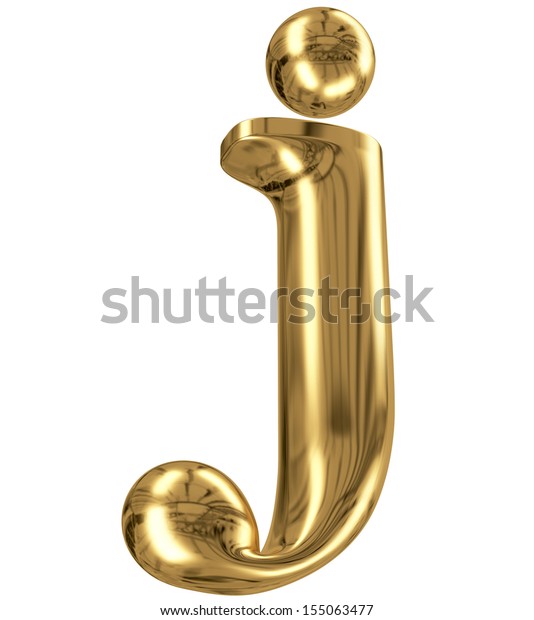 3d Golden Letter Collection Lowercase J Stock Illustration 155063477 ...