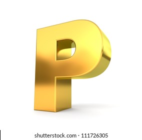 3d Golden Letter Collection - P