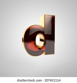 Shiny Metallic Hot Orange Letter D Stock Illustration 1471755260