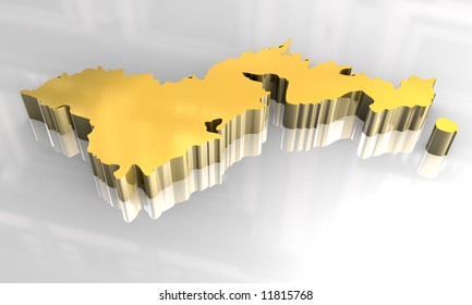 3d Golden Map American Samoa Stock Illustration 12124984 | Shutterstock