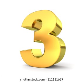 3d golden number collection - 3