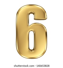 3d Golden Number Collection - 6