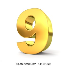 3d Golden Number Collection - 9