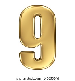 3d Golden Number Collection - 9