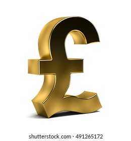 3d Golden Pound Currency Symbol Stock Illustration 491265172 | Shutterstock