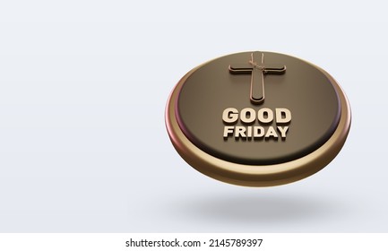 3d Good Friday easter icon rendering Top view