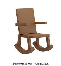 3D Grandma Chair Icon Illustration Render