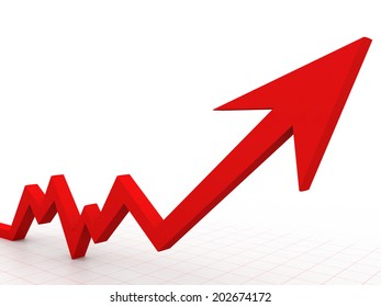 3d Graph Arrow High Isolated On Stock Illustration 202818319 | Shutterstock