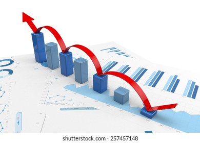 3d Graph With Positive Growth Arrow