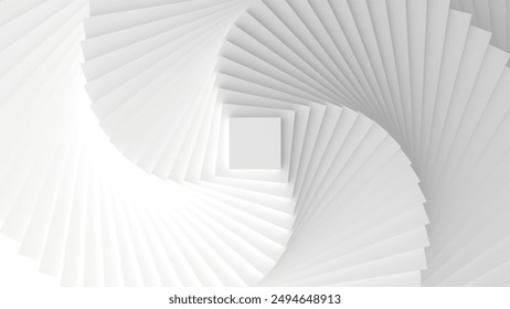 3D grayscale rendering of abstract structure. A simple, minimal, and modern or contemporary background or wallpaper. 3D rendering	
