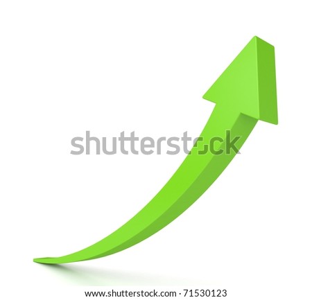 3 D Green Arrow Isolated On White Stock Illustration 3 D Green Arrow Isolated On White Stock Illustration