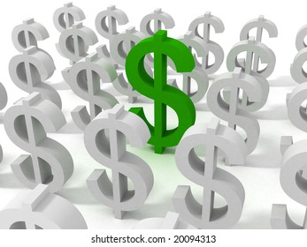 White Dollar Symbols On White Background Stock Illustration 147637049 ...