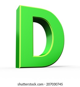 3d Cute Green Letter D Cartoon Stock Illustration 350759258 | Shutterstock