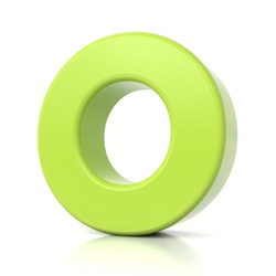3D-Kollektion Grüner Buchstaben - O