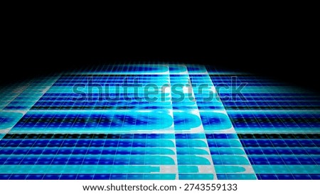 3D grid pattern cyberspace technology background