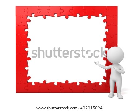 The 3d guy and a jigsaw puzzle