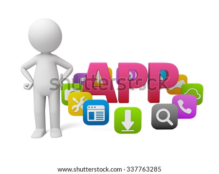 The 3D guy and a pile of cellphone apps