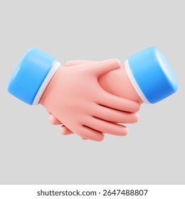 3d hand drawing render patnership pose