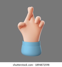 3d Hand Sign Icon With Blue Sleeve